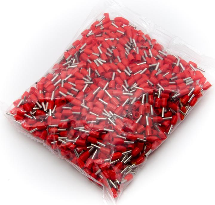 Purecrea E1508 Aderendhülsen Rot 1.5mm² 1000 Stk. isoliert