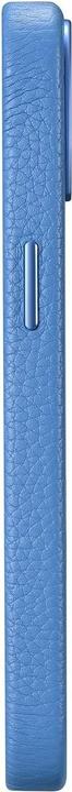 Actual product image iCarer litchi Premium leather case iPhone 14 Plus Magnetic leather case with magSafe light blue (WMI (Apple iPhone 14 Plus)