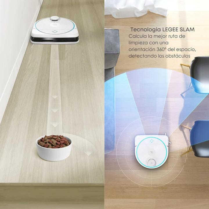 Actual product image Hobot 4-in-1 Robot Vacuum and Mop with 1300 scrubs/min, 4900 Pa suction, carpet detection (4900 Pa, Wiping cloth)