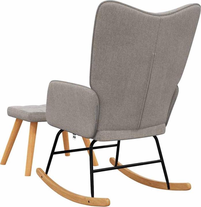 Produktbild vidaXL Schaukelstuhl mit Hocker