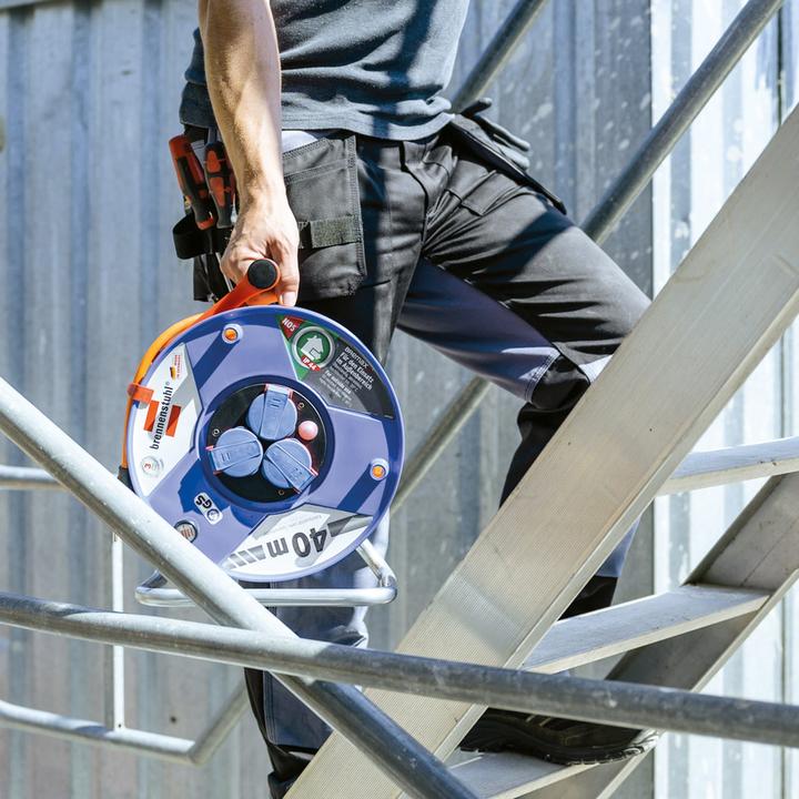 Actual product image Brennenstuhl 1208750 Cable Reel 40 m Orange Earthing Contact Plug (40 m, 1.50 mm²)