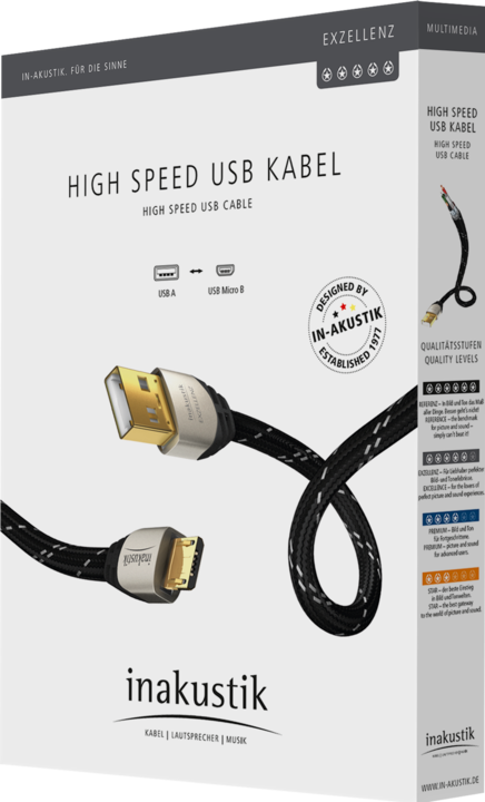 Actual product image Inakustik Excellence High Speed USB Cable (0.50 m, USB 2.0)