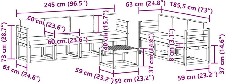 Produktbild vidaXL Outdoor-Sofa