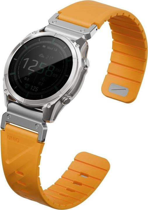 Actual product image Uniq Fluo Strap for Garmin 26mm Orange (26 mm, Plastic, Silicon, Stainless steel)
