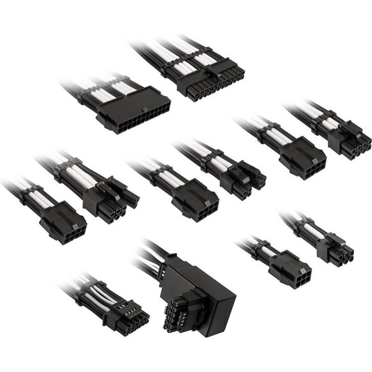 Kolink, Verlängerungskabel, Core Pro Braided Cable Extension Kit 12V-2x6 Typ 1 - Jet Black/Brilliant White (0.99 m)