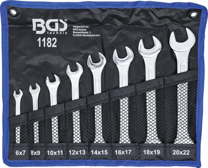 Produktbild BGS Doppel-Maulschlüssel-Satz (8 mm, 10 mm, 12 mm, 14 mm, 16 mm, 18 mm, 20 mm)