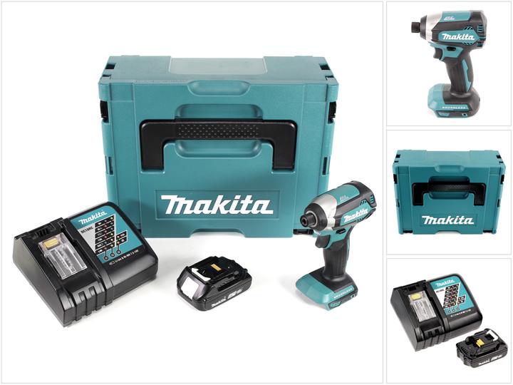 Productafbeelding Makita DTD 153 RA1J Accu slagmoersleutel 18 V 170 Nm 1/4" Borstelloos + 1x accu 2.0 Ah + lader + M