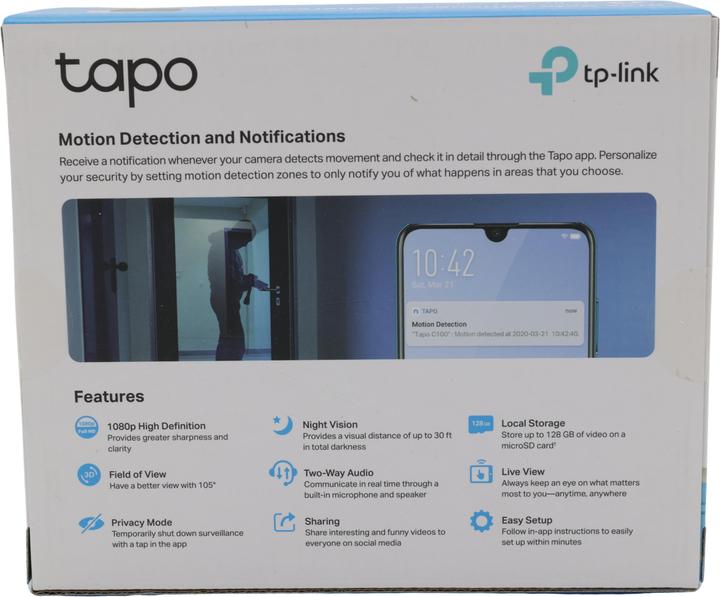 Actual product image TP-Link Tapo C100 Home Security (1920 x 1080 Pixels)