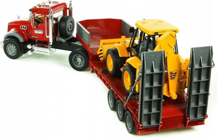 Produktbild Bruder Mack Granite LKW mit Tieflader und Bagger