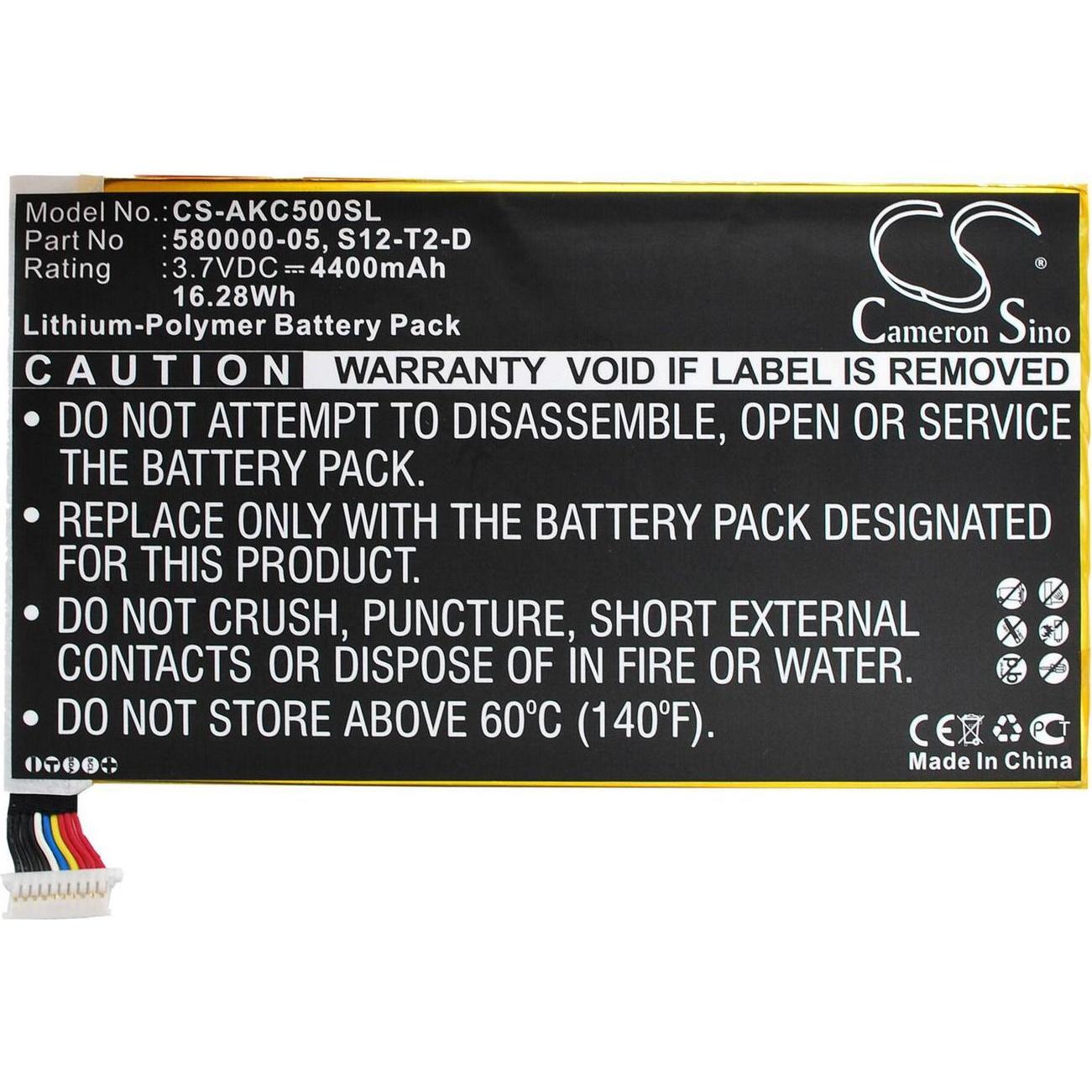 CoreParts Battery for Amazon Mobile (4400 mAh), Notebook Akku, Schwarz
