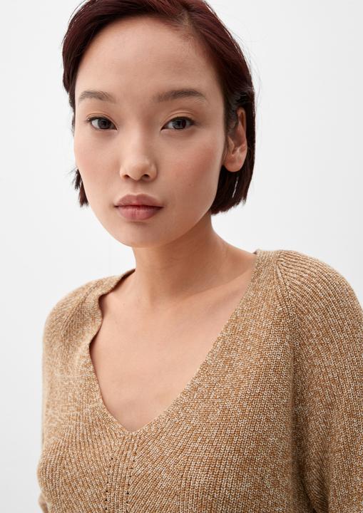 Produktbild S.Oliver Strickpullover Pullover mit Ajourmuster (36)