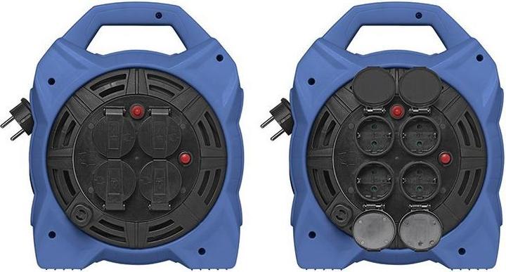 Produktbild ProPlus Kabeltrommel Schuko 4-fach 15M 3x1,5mm² mit LED-Beleuchtung (15 m, 1.50 mm²)