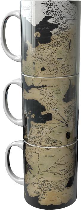 Immagine prodotto SD Toys Game of Thrones cup set con supporto in metallo Map Of Westeros (330 ml, 3 x)