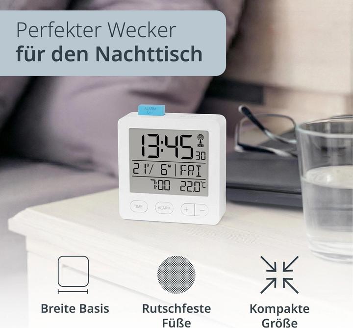 Actual product image ADE Digitalwecker Weiss