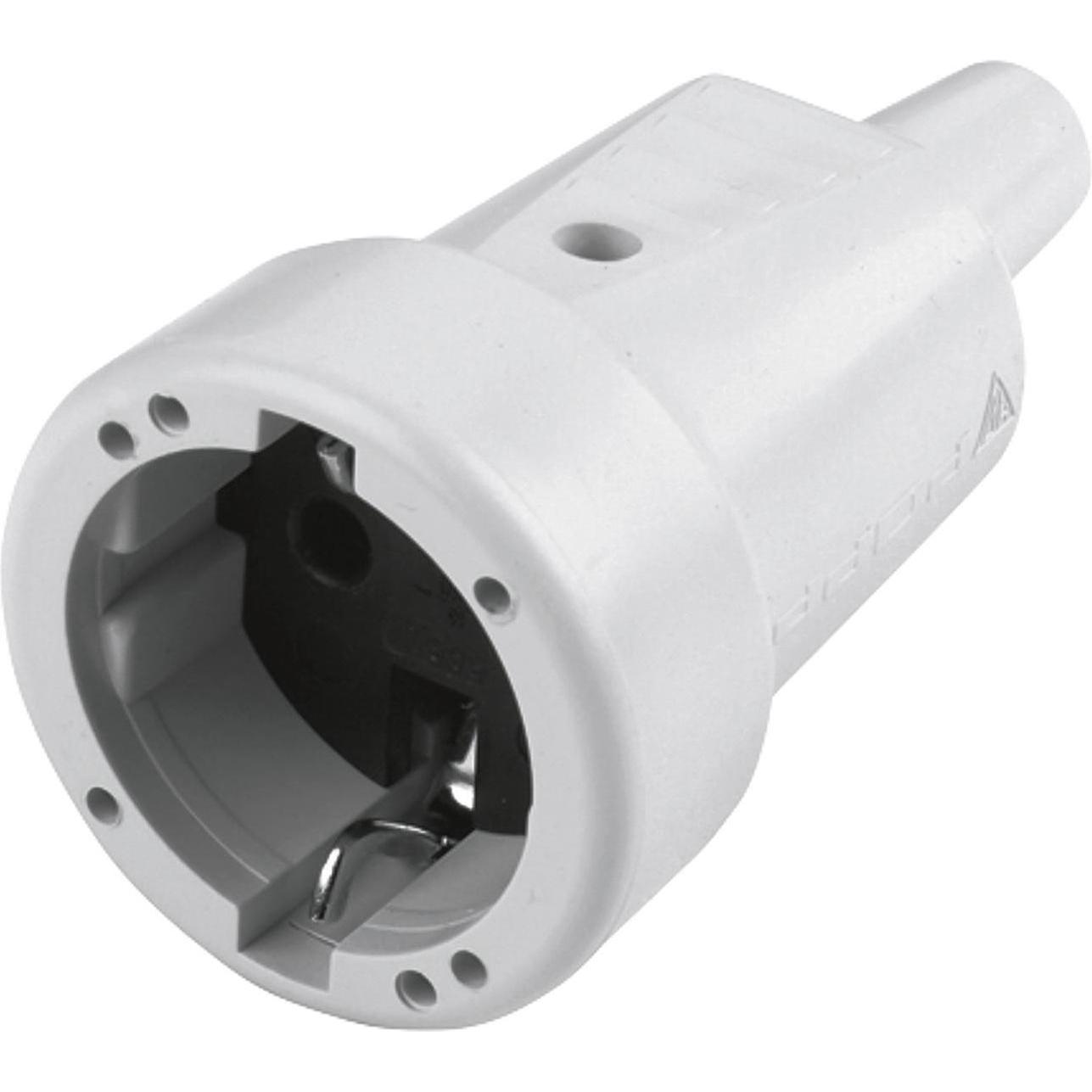 10x REV, Netzstecker + Netzkupplung, 0512130777 Schutzkontaktkupplung PVC 250 V Grau IP20