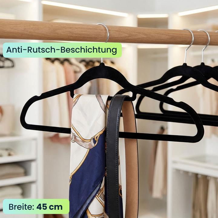 Produktbild Ideoon Premium Kleiderbügel, 10er-Set, mit 360 Grad drehbarem Haken (10x)