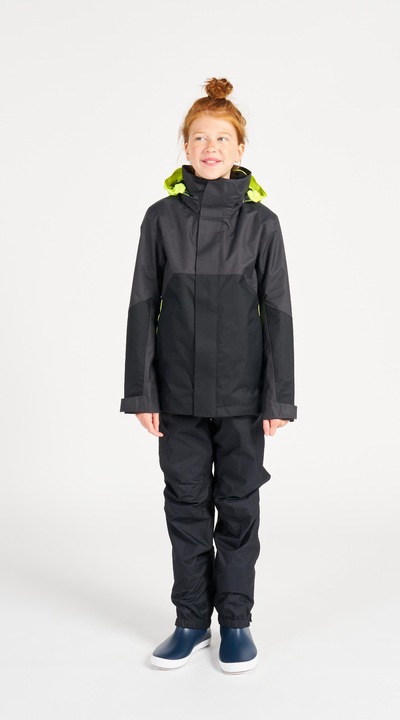 Produktbild Tribord Regenjacke Segeljacke Kinder wasserdicht winddicht - Sailing 300 dunkelgrau (10, 11, 12)