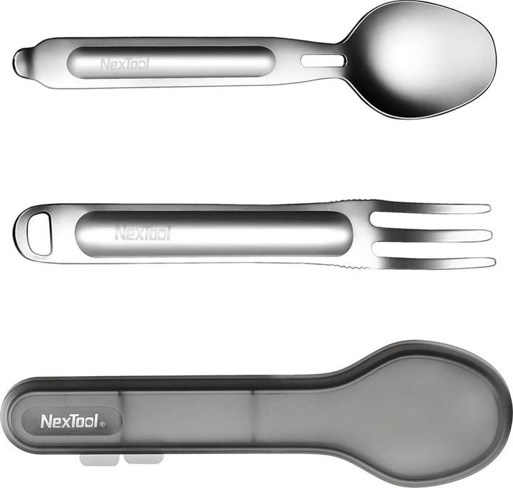 Actual product image NexTool Edelstahl Camping Besteck (NE20133) – Göffel