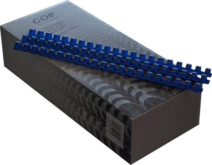 Actual product image GOP Plastic binder spines 020739 12mm, blue 100 pieces
