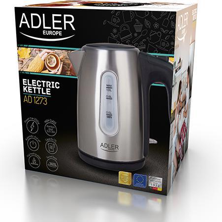 Image du produit Adler AD 1273 Wasserkocher, Haselnuss, Edelstahl (1 l)