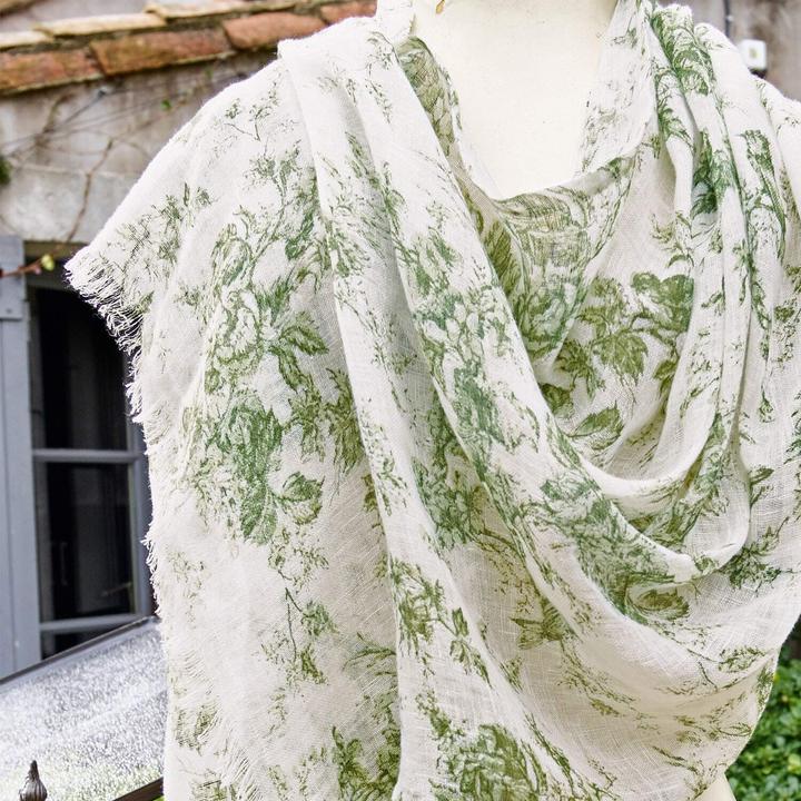 Immagine prodotto Loberon Sciarpa Mercier verde/bianco