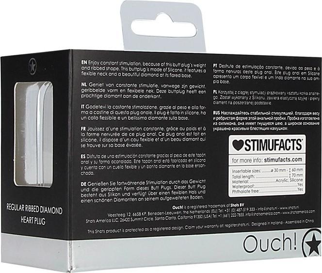 Produktbild Ouch! Regular Ribbed Diamond Heart Plug