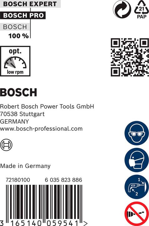 Produktbild Bosch Professional Zubehör PRO Wood HSS Installationsbohrer, 20 x 100 x 600 mm (11 mm)
