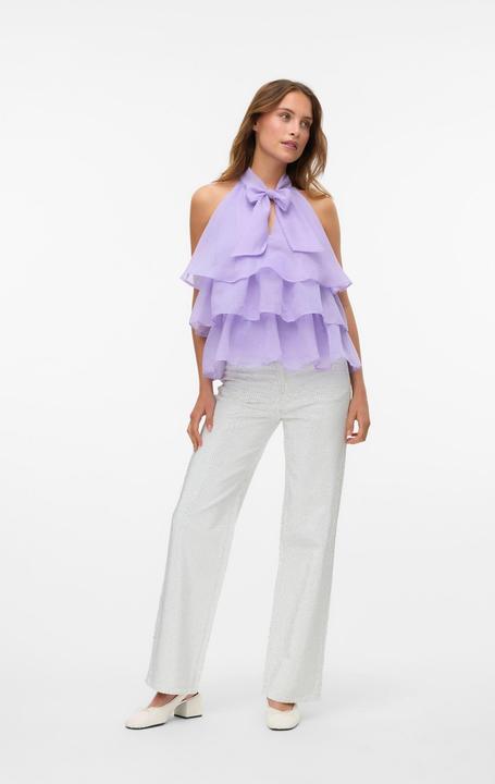 Actual product image Vero Moda VMTESSA Hohe Taille Weiter Beinschnitt Jeans Weit geschnitten (W26/L32)