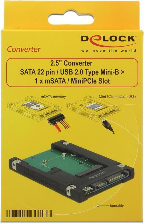 Actual product image Delock mSATA to SATA