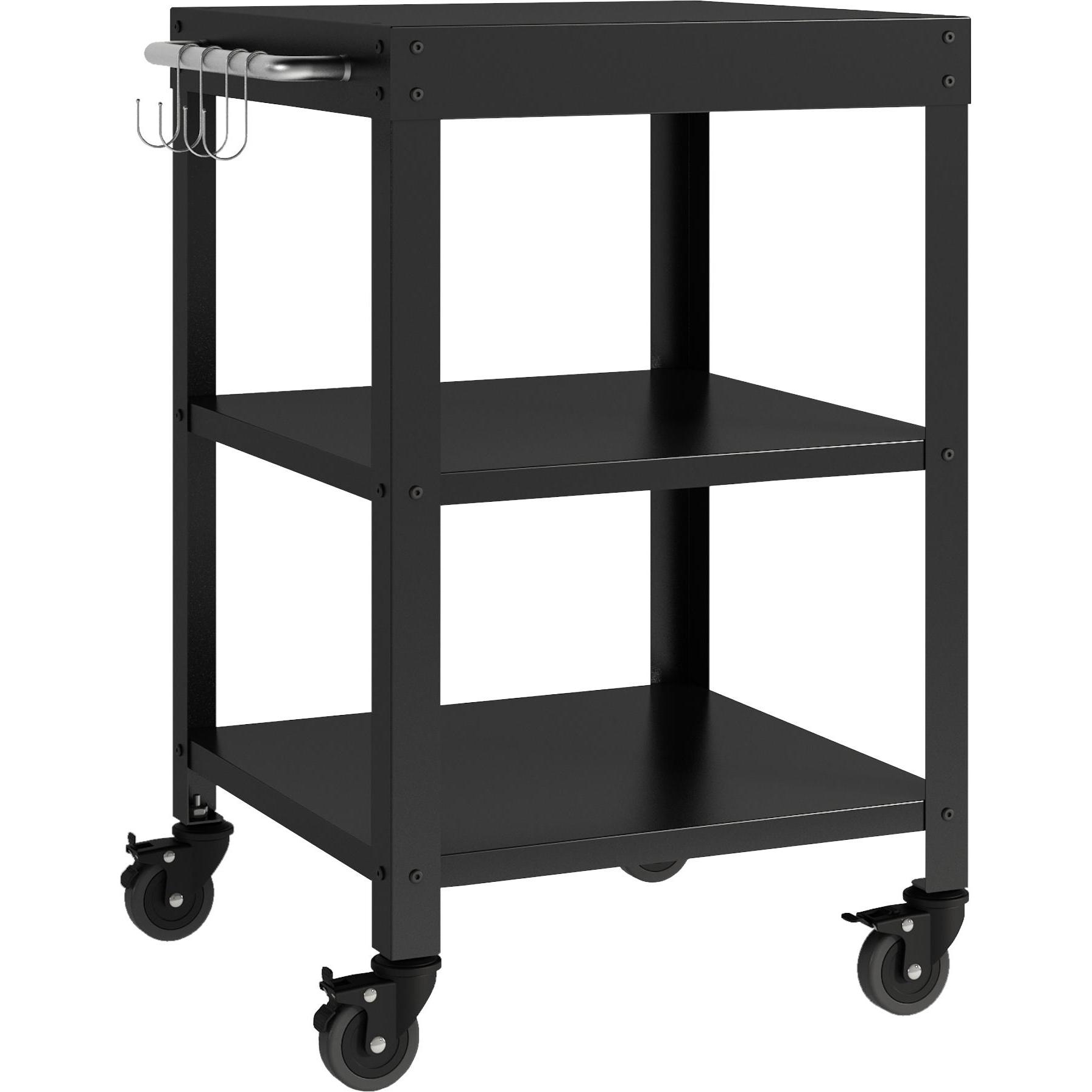 Casa.Pro, Servierwagen, Outdoor Servierwagen Bolognano Metall 81x50x50 cm Schwarz