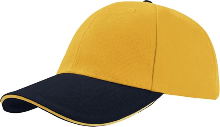 Atlantis Liberty Baseballkappe mit 6 Paneelen aus gebürsteter Baumwolle (2 StückPackung)