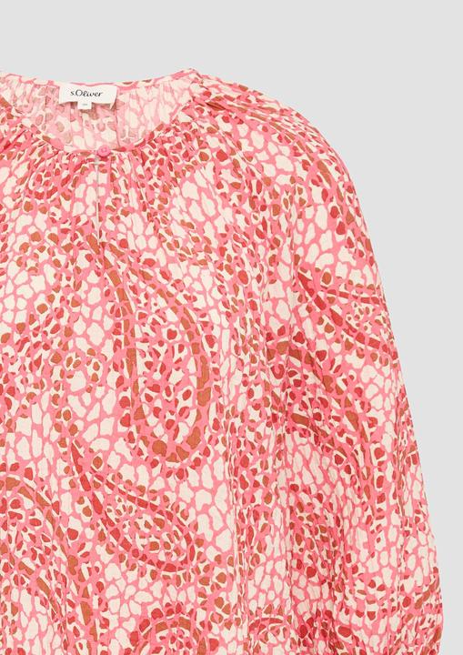 Produktbild S.Oliver Bluse Strukturierte Relaxed-Fit-Bluse mit Raffungen und Raglanärmeln (34)