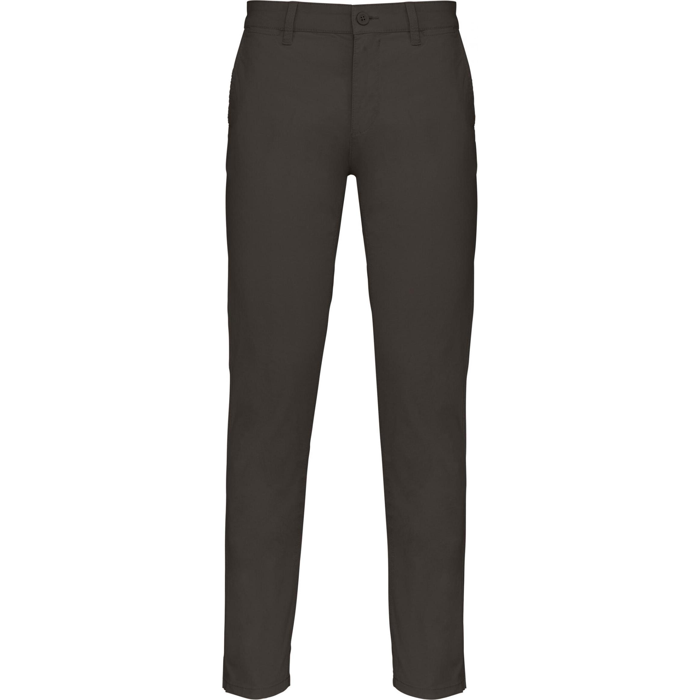 Kariban, Herren, Hosen, Chinohose, Grau, (48)
