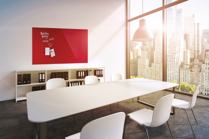 Produktbild Magnetoplan MAGNETOP. Design Glassboard 1200x900mm 13404006 intensiv-rot (1200 x 900 mm)