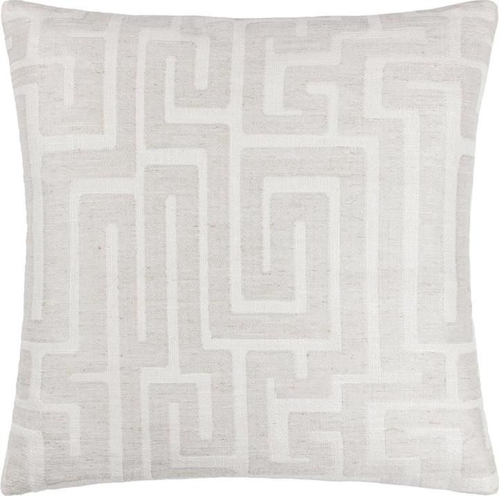 Douceur D'Interior Copricuscino 45x45 Cm - Federa In Microfibra Bianca Con Pompon E Cerniera, Morbida E Lavabile