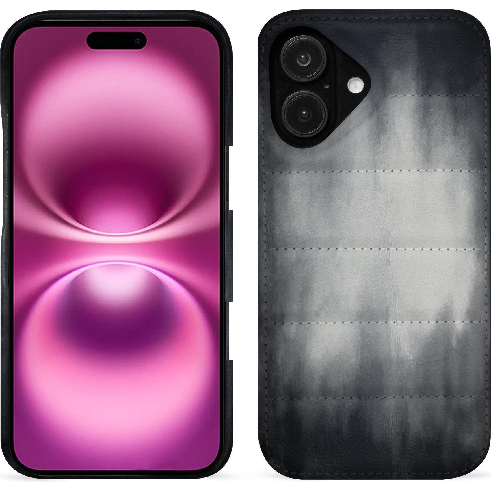 Noreve Lederschutzhülle (Apple iPhone 16 Plus), Smartphone Hülle, Grau