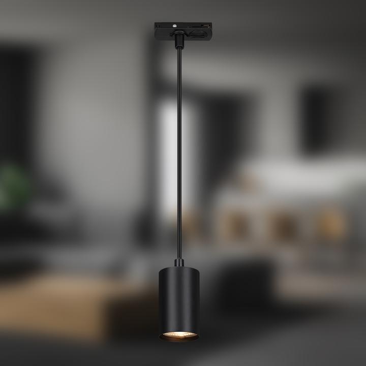 Immagine prodotto Briloner HV-Stromschienensystem - LED-Pendelleuchte, Schwarz, 1xGU10 exkl. Leuchtmittel (GU10)