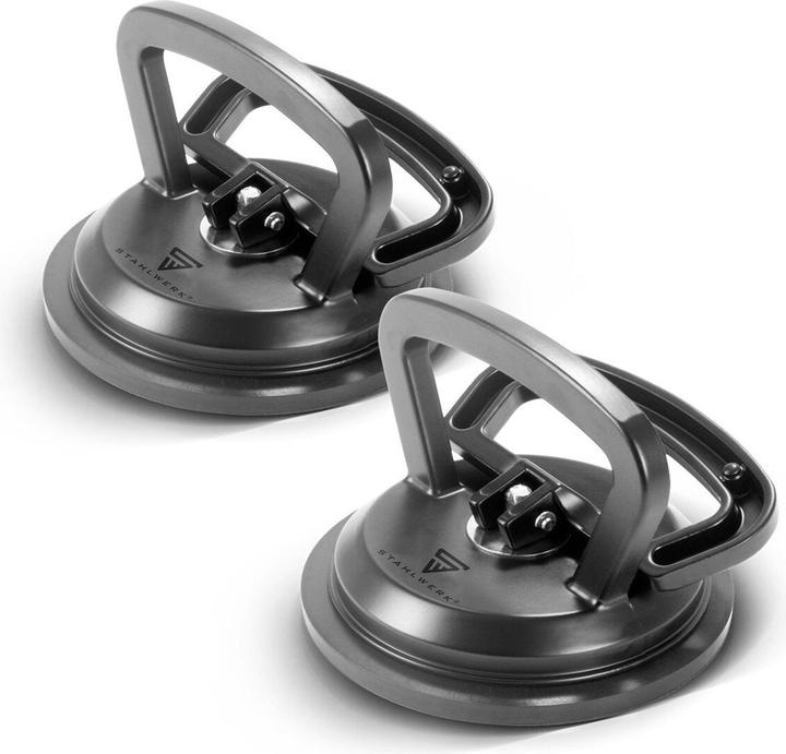 Produktbild Stahlwerk Saugheber 2er Set mit 2 x 50 kg Tragkraft und 12,5 cm | 5“ Durchmesser (50 kg)