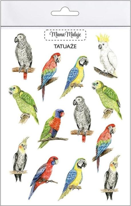Teka Abwaschbare Papageien-Tattoos