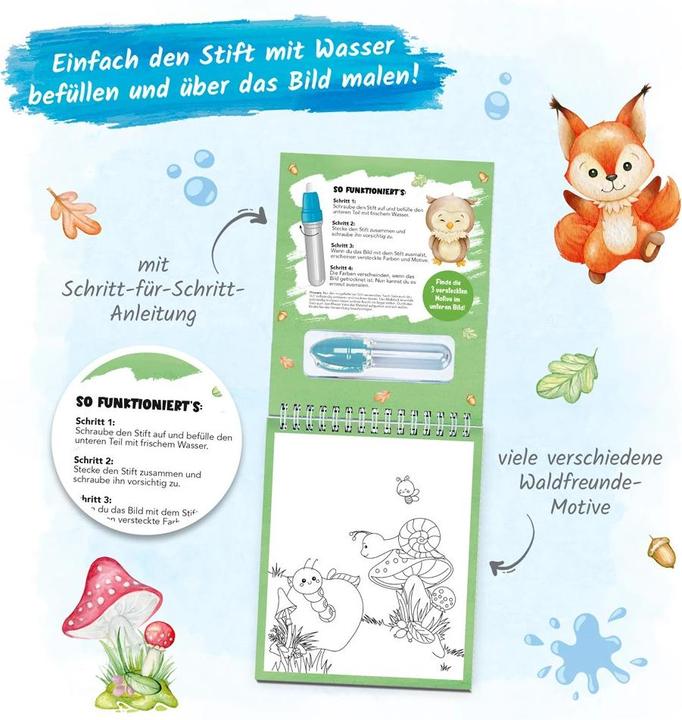 Produktbild Wassermalspass mit Zauberstift Waldfreunde