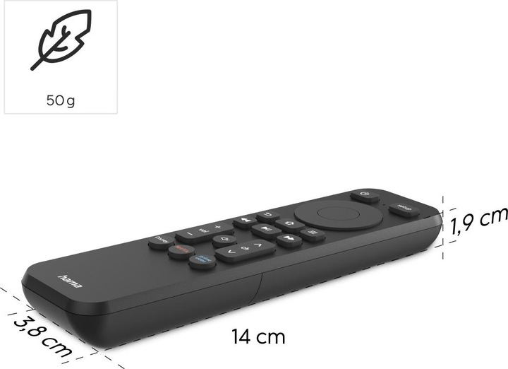 Immagine prodotto Hama Telecomando, f. TV + tasto Netflix, Prime Video, Disney+, programmabile (Telecomando universale, Infrarossi)