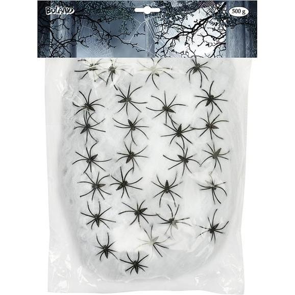 Boland Spinnennetz - ca. 500 g - mit 25 Spinnen