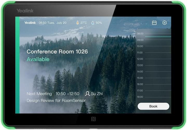 Actual product image Yealink RoomPanel E2, Black 8" room (1280 x 800 pixels, 8")