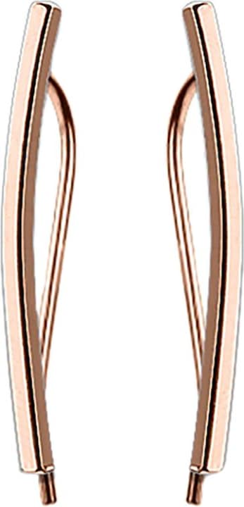 Image du produit Star Piercing Boucle d'oreille Ear Climber or rose avec barre courbée
