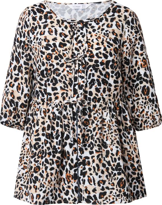 Produktbild Miamoda Bluse, A-Linie, Musselin, Leo, Bindebänder, Kräuselnaht (56)