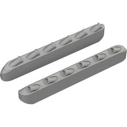 Eduard P-51D exhaust stacks w/ fairing PRINT for Arma Hobby