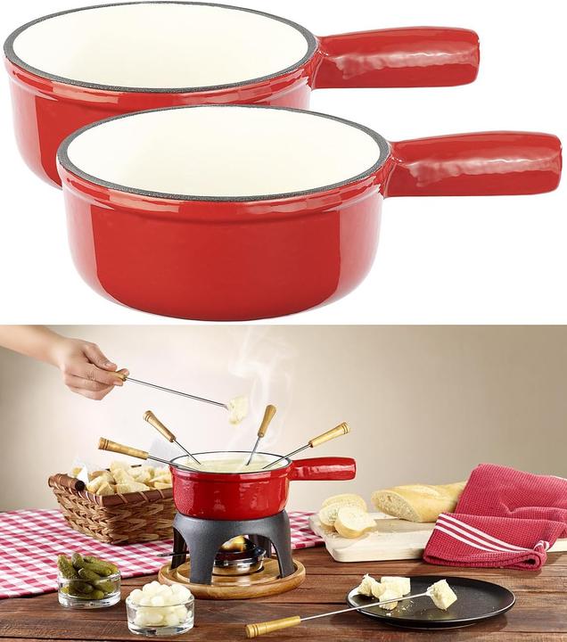 Image du produit Rosenstein & Söhne 2er-Set Käsefondue-Töpfe (16 cm)