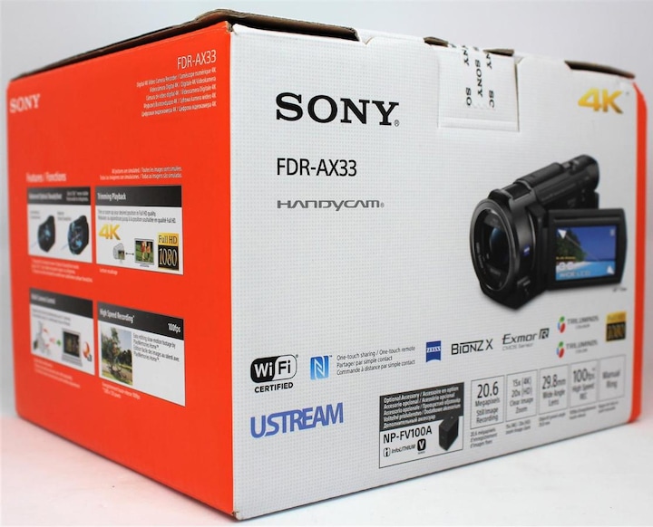 Actual product image Sony Fdr Ax33 (8.29 Mpx, 25p, 10 x)