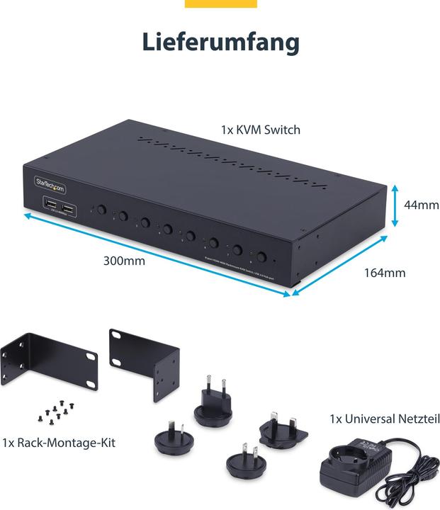 Actual product image StarTech 8-Port HDMI KVM Switch HDMI 2.0 KVM 4K 60HZ CPUCODE