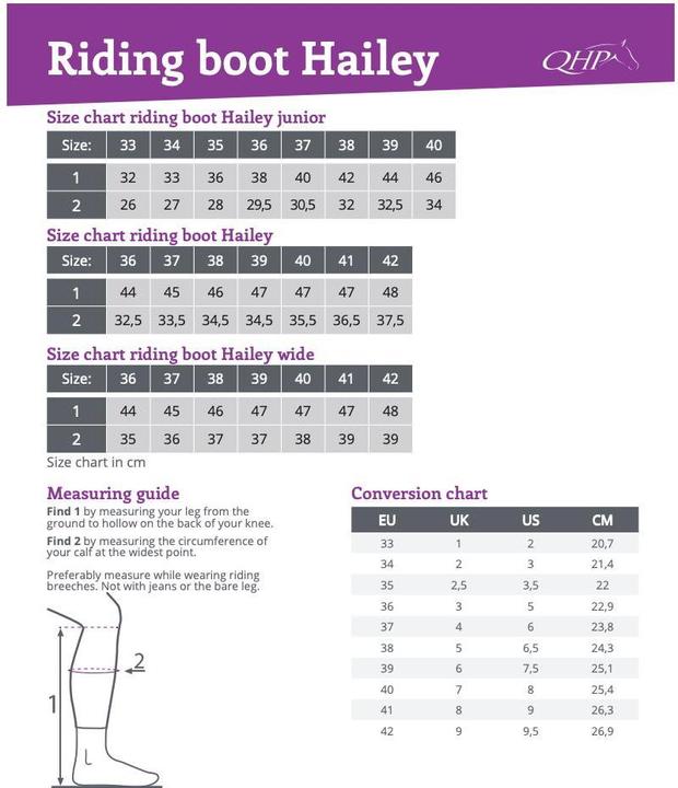Image du produit Qhp Bottes d'équitation Hailey Adult Large (39)